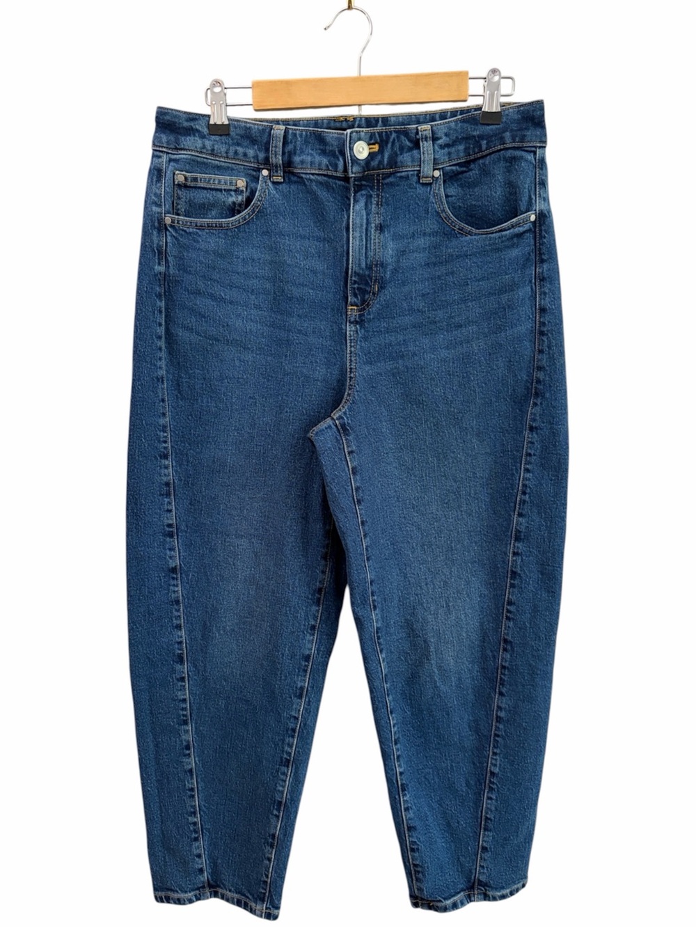 Talbots Irving Wash Relaxed Barrel Jean (10) Classic Clean Girl Denim Dark Wash